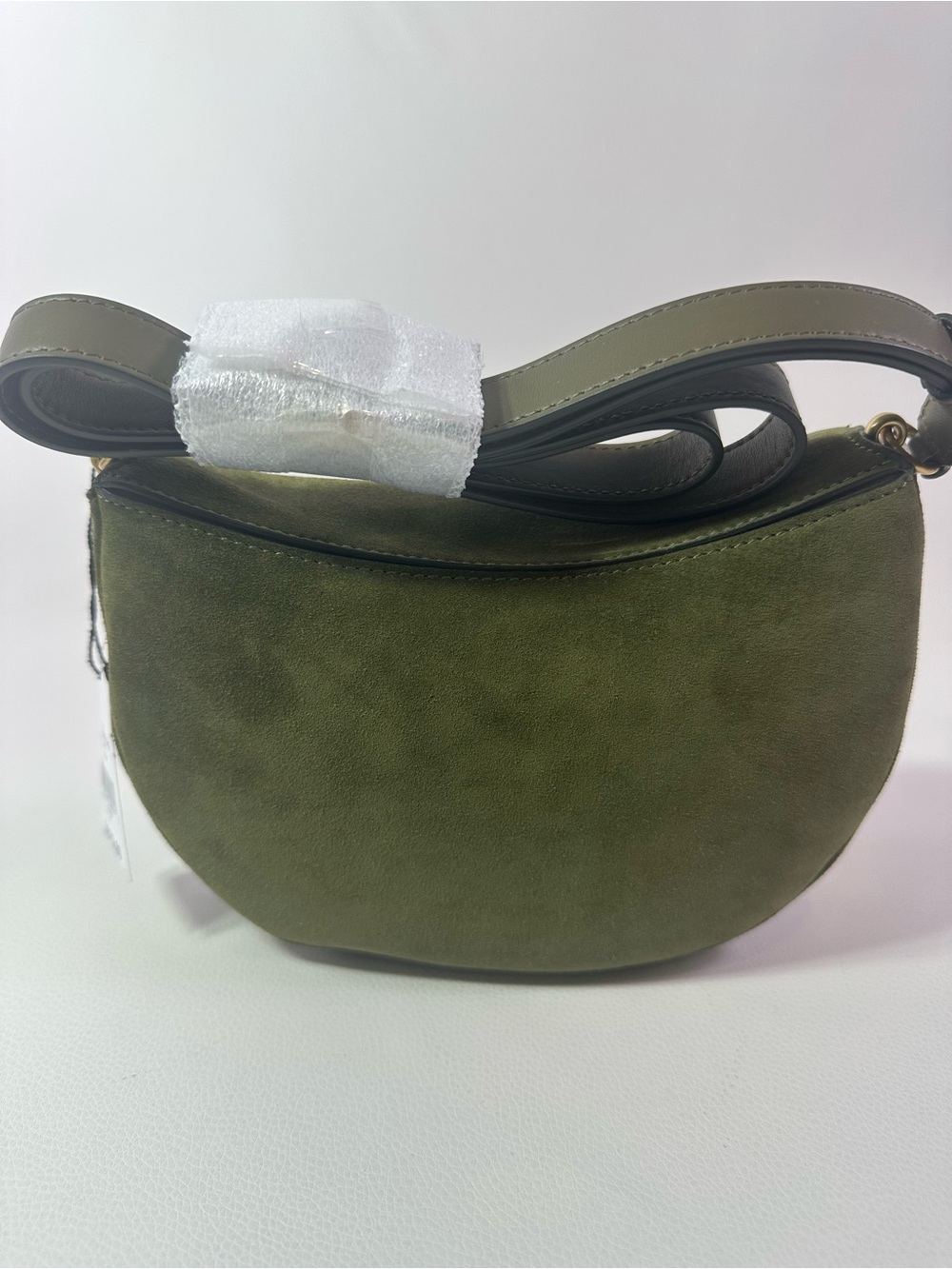 NEW WANDLER KATE SUEDE LEATHER CROSSBODY BAG OLIVE GREEN - Picture 4 of 12